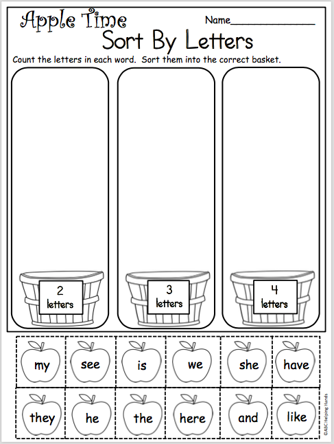 FREE Printable Apple Worksheets For Preschool And Kindergarten 