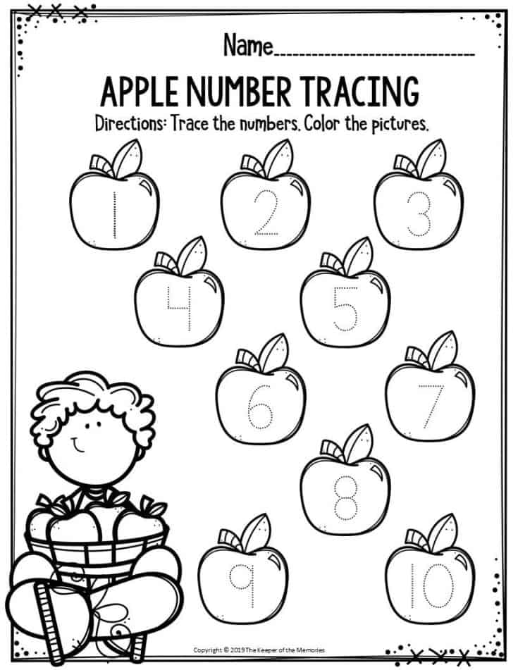 Free Printable Apple Worksheets Preschool Free Templates Printable