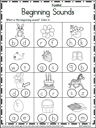 Free Printable Beginning Sounds Worksheets Printable Online