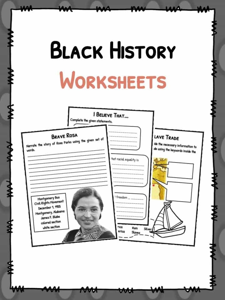 Free Printable Black History Worksheets Pdf Printable Worksheets