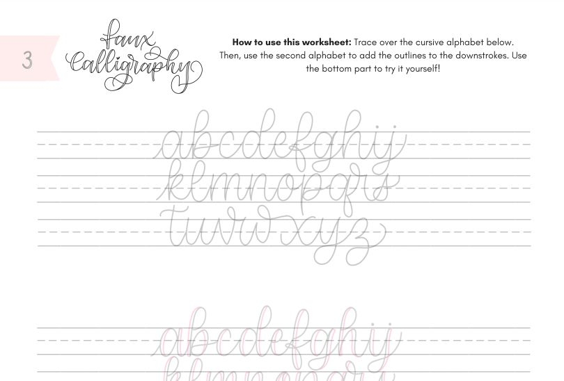 Free Printable Calligraphy Sheets For Beginners Download Free 