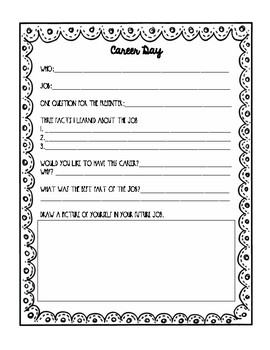 Free Printable Career Day Worksheets Free Printable Career Day Worksheets