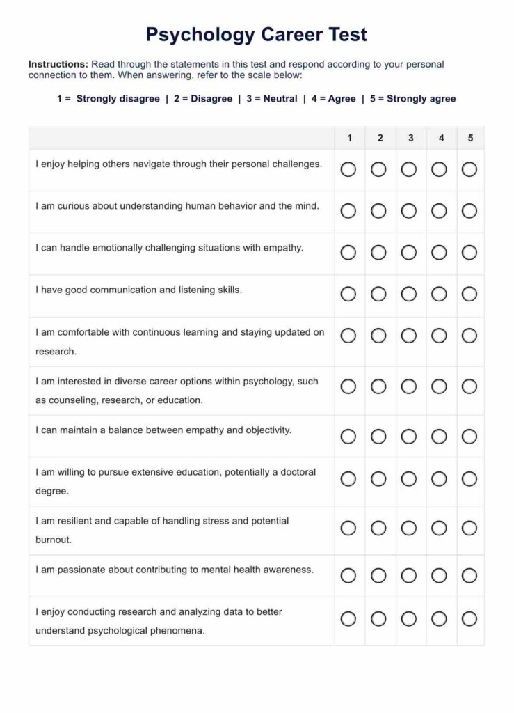 Free Printable Career Personality Test Free Download Free Printable Free Printable Career Personality Test Free Download Free Printable