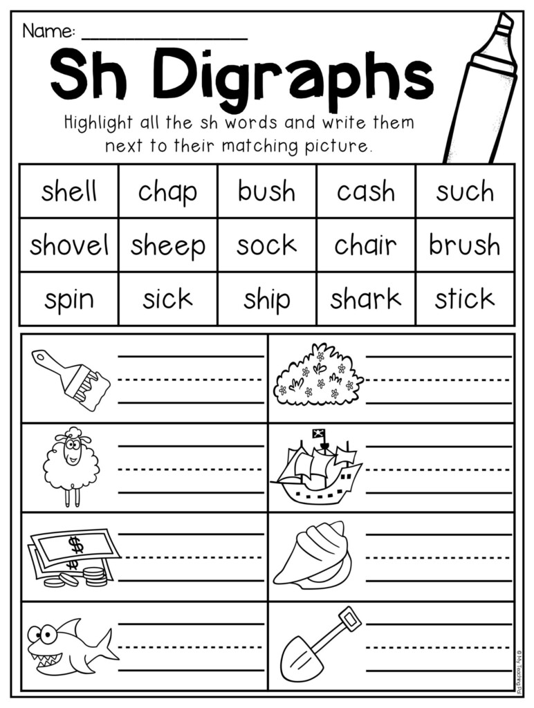 Free Printable Ch Digraph Worksheets Free Printable