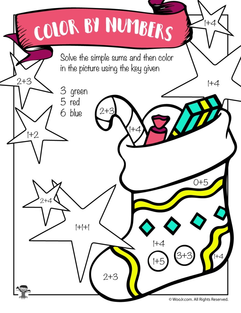 Free Printable Christmas Math Worksheets Pre K 1st Grade 2nd Grade 