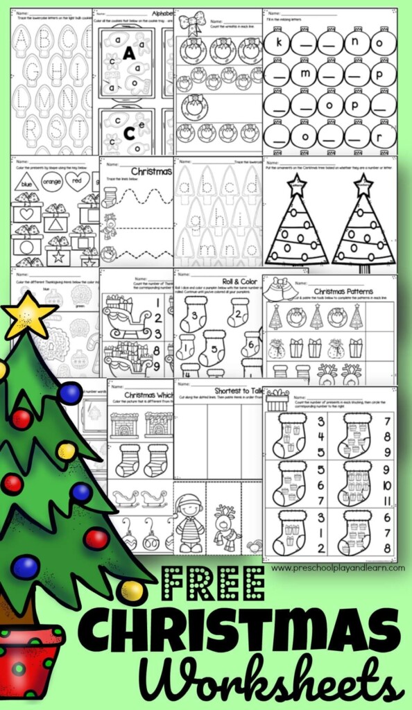 Free Printable Christmas Preschool Worksheets Printable Worksheets