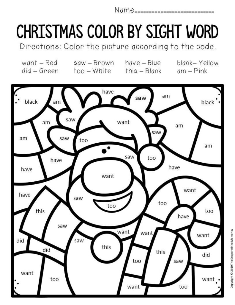 Free Printable Christmas Sight Word Worksheets Ronald Worksheets