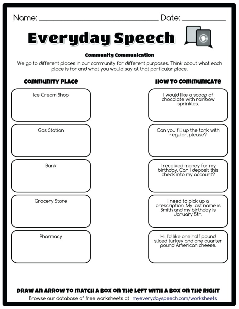 Free Printable Communication Skills Worksheets Printable Worksheets