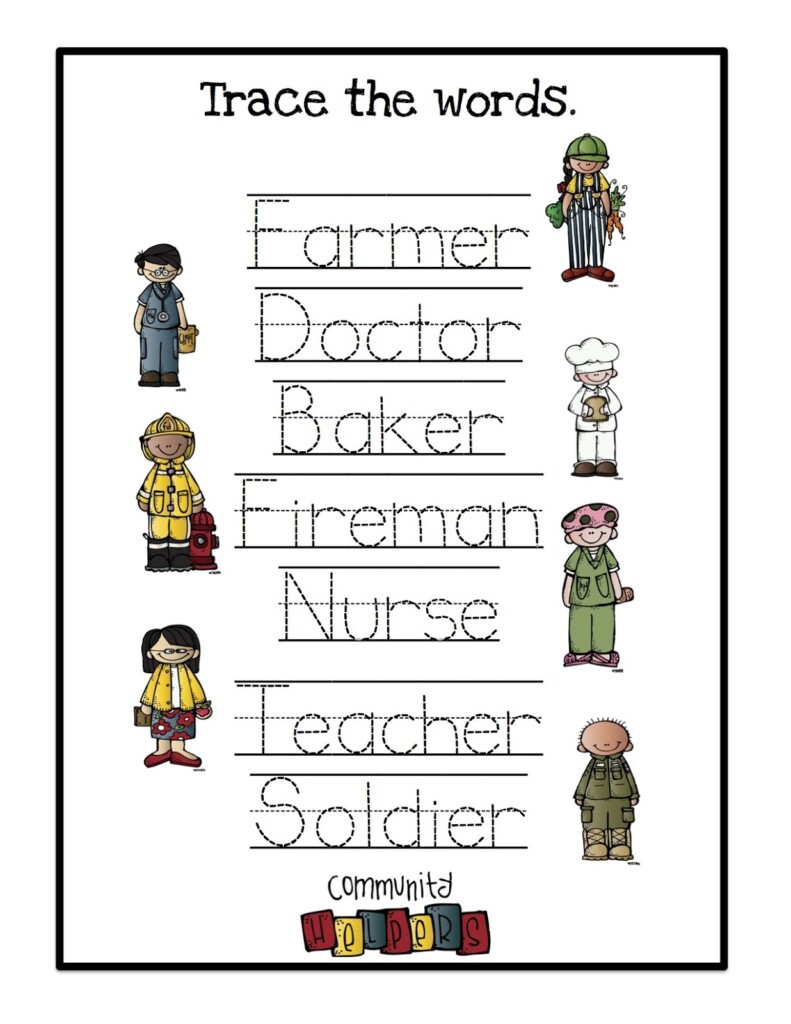 Free Printable Community Helpers Worksheets For Kindergarten Pdf 