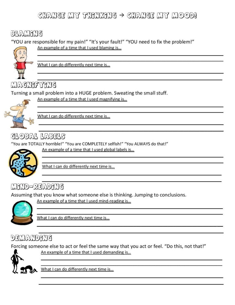 Free Printable Counseling Worksheets Free Printable Anger Management 