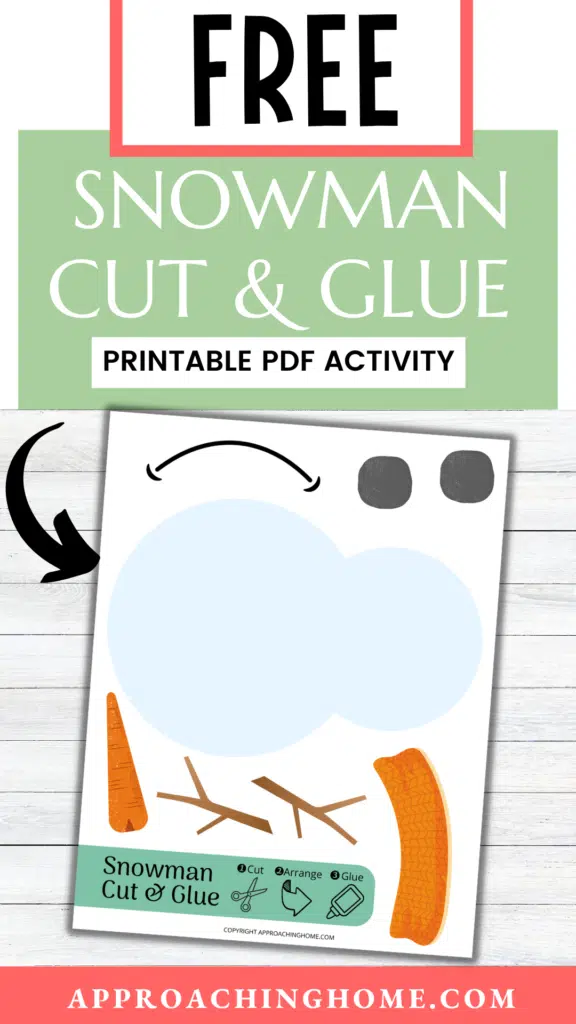 Free Printable Cut Glue Snowman Craft