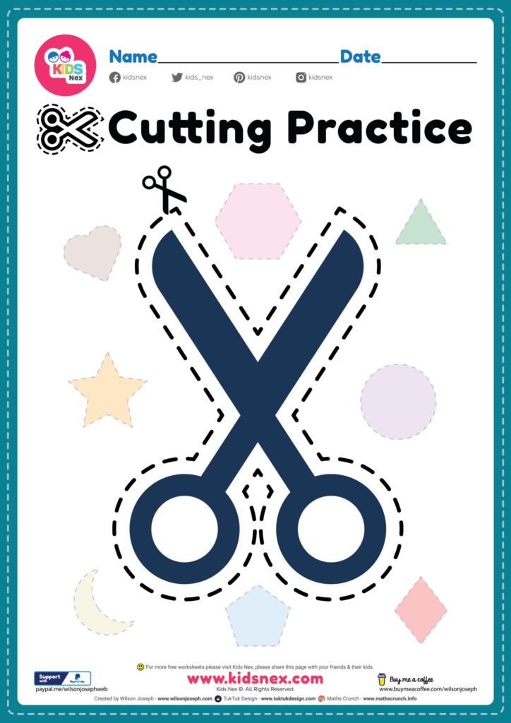 Free Printable Cutting Lines Worksheets Printable And Enjoyable Learning