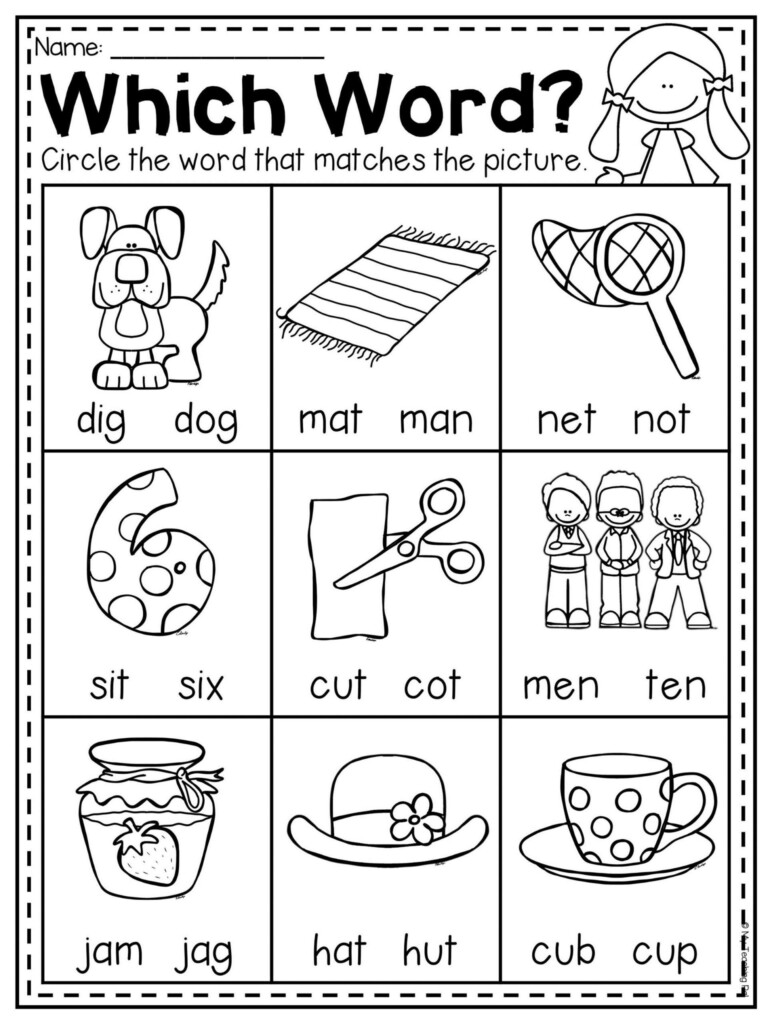 Free Printable Cvc Worksheets For Kindergarten Printable Worksheets