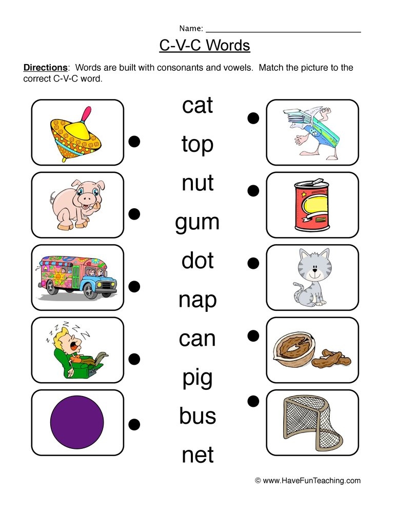 Free Printable Cvc Worksheets Printable Worksheets