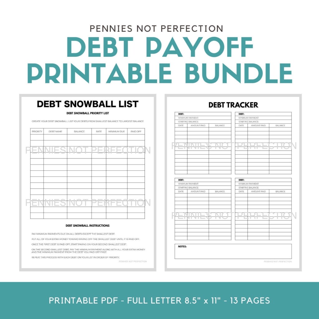 Free Printable Debt Payoff Worksheet Pdf