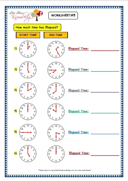 Free Printable Elapsed Time Worksheets For Grade 3 Time Worksheets
