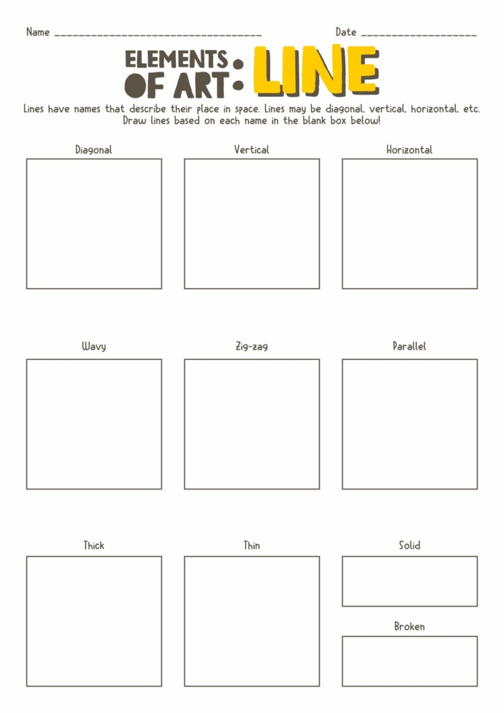 Free Printable Elements Of Art Worksheets