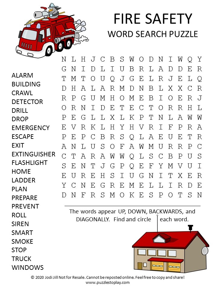 Free Printable Fire Safety Worksheets Pdf Printable Worksheets