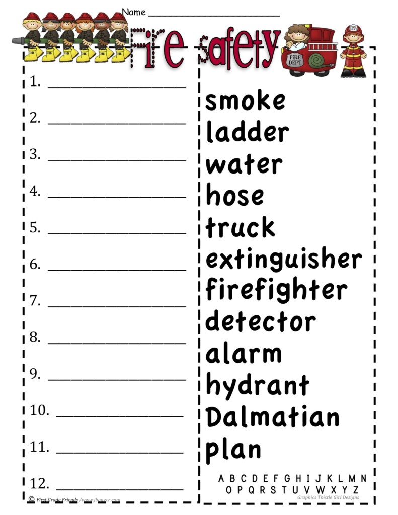 Free Printable Fire Safety Worksheets Pdf Printable Worksheets