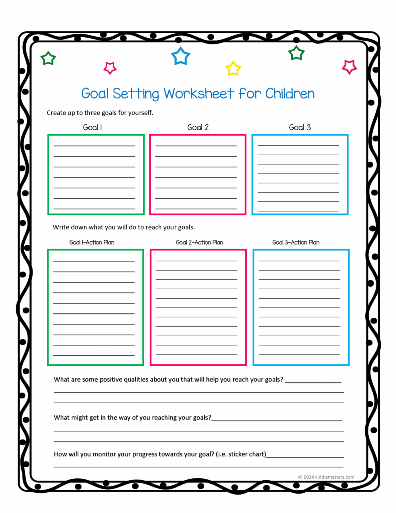 Free Printable Goal Setting Worksheets For Students Free Printable