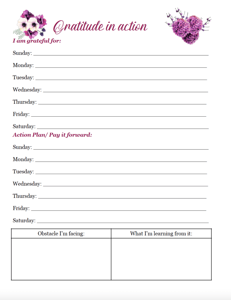 Free Printable Gratitude Journal Instant Download Worksheets Library