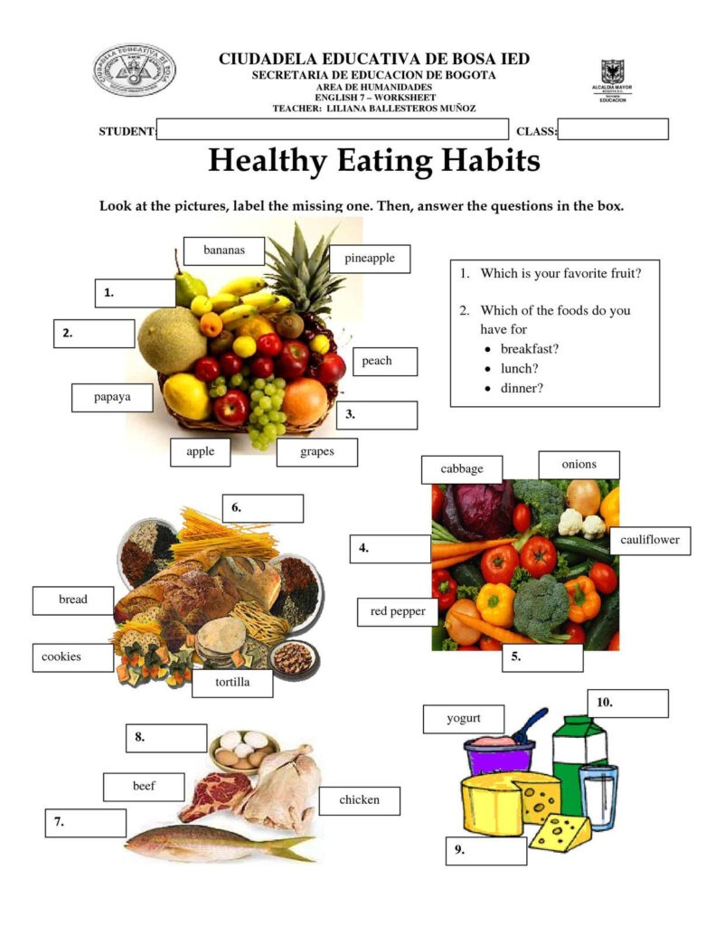 Free Printable Healthy Eating Worksheets 159 Lyana Worksheets