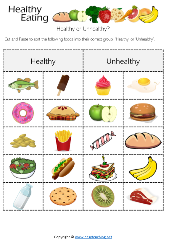 Free Printable Healthy Eating Worksheets Lyana Worksheets