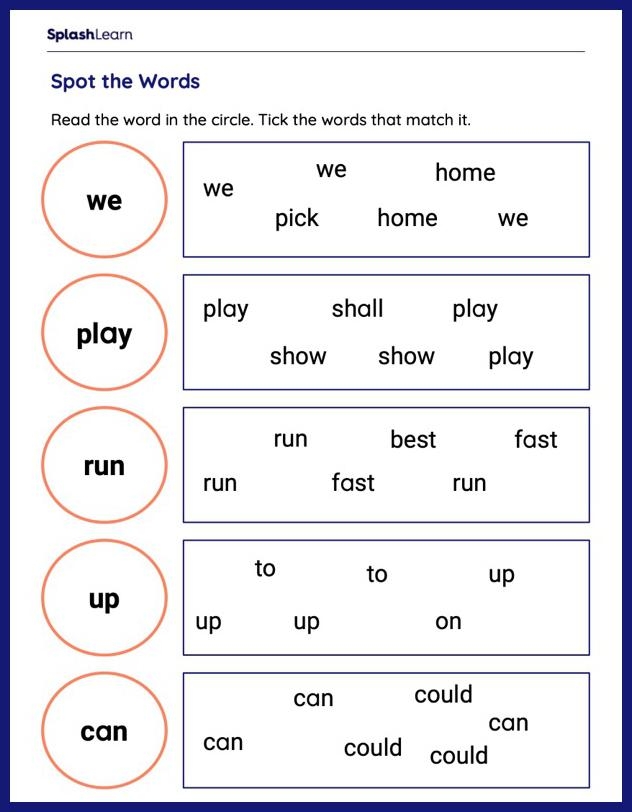 Free Printable Kindergarten Sight Word Worksheets Worksheets Library