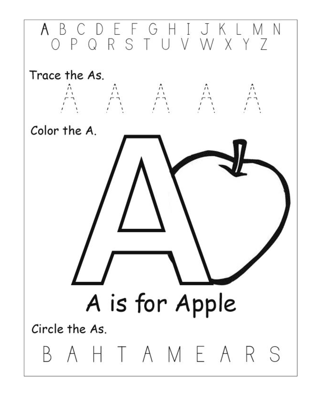 Free Printable Letter A Worksheets Printable Worksheets
