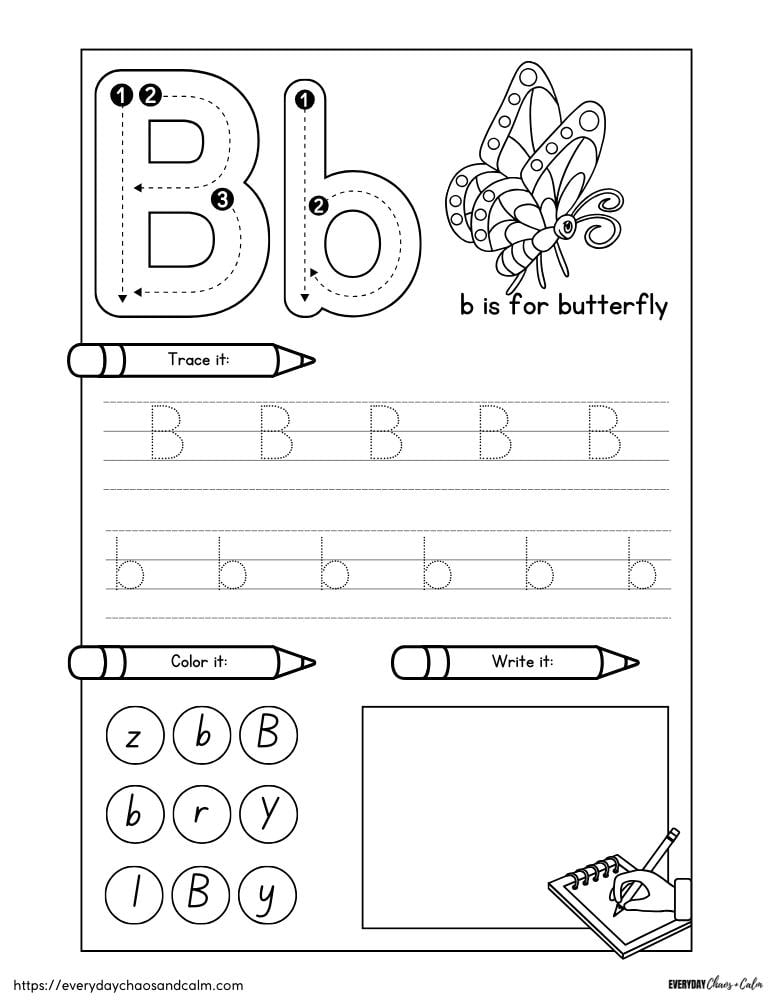 Free Printable Letter B Worksheets For Preers Infoupdate