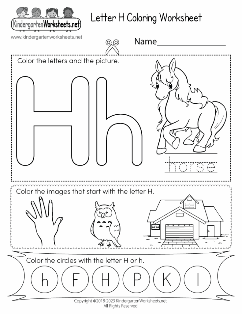 Free Printable Letter H Coloring Worksheet Free Printable Letter H Coloring Worksheet