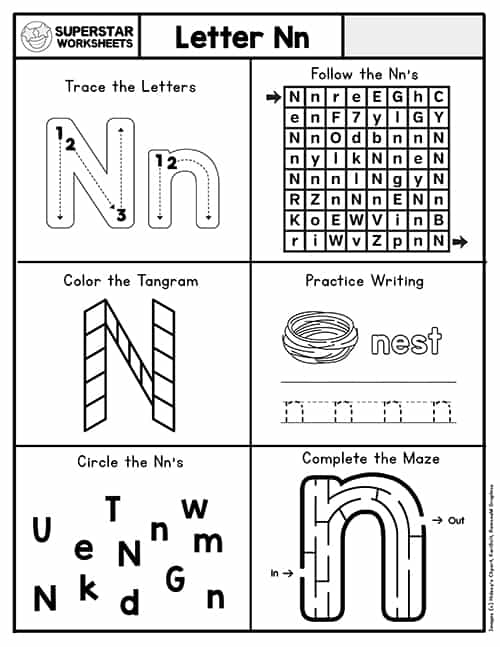 Free Printable Letter N Worksheets Download Free Printable Letter N 