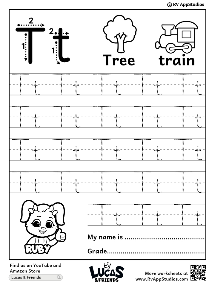 Free Printable Letter T Tracing Worksheets Infoupdate