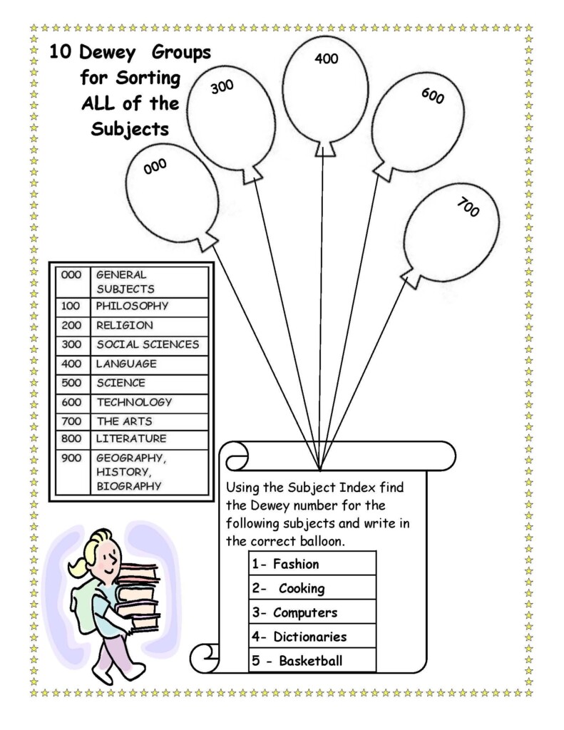 Free Printable Library Worksheets Printable Worksheets