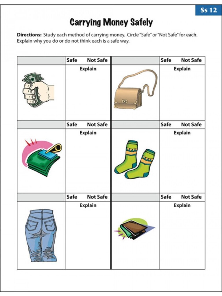 Free Printable Life Skills Worksheets For Special Needs Students 