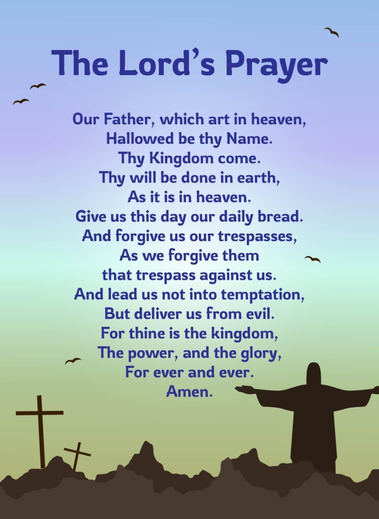 Free Printable Lords Prayer Worksheets Printable Calendars AT A GLANCE