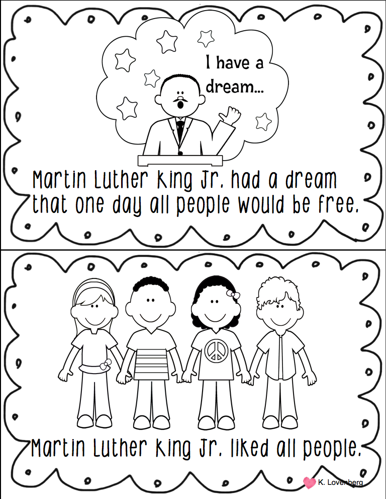 Free Printable Martin Luther King Worksheets For Kindergarten Lyana 