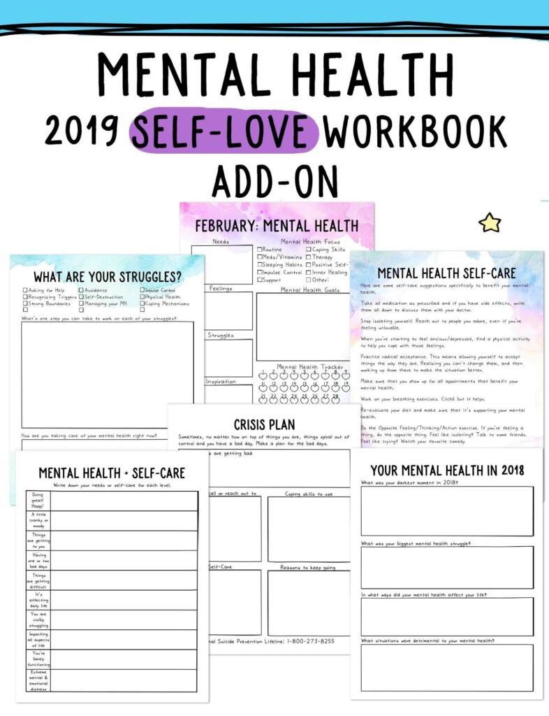 Free Printable Mental Health Worksheets For Adults Pdf Printable 