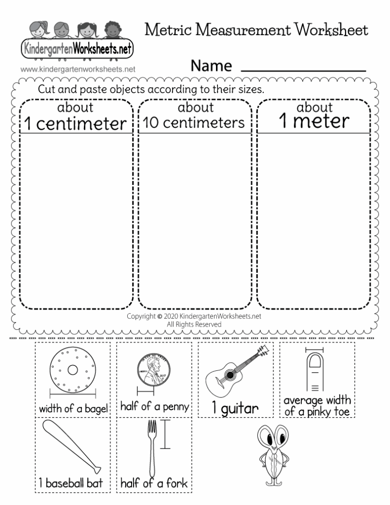 Free Printable Metric Measurement Worksheet For Kindergarten