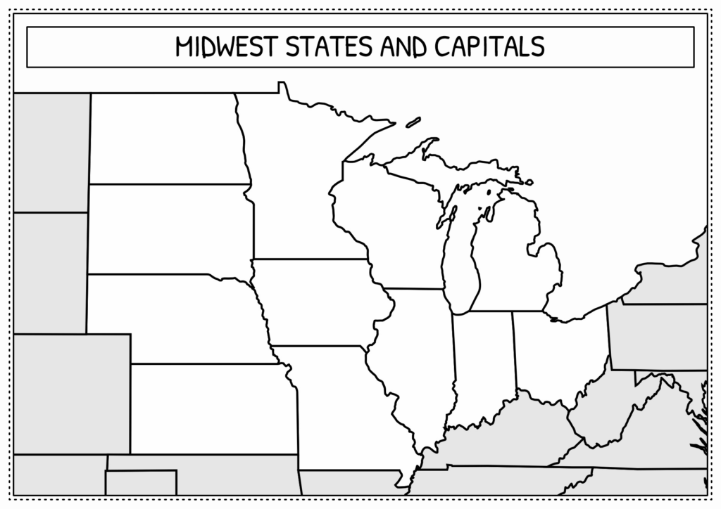 Free Printable Midwest States And Capitals Worksheet Free Worksheets 
