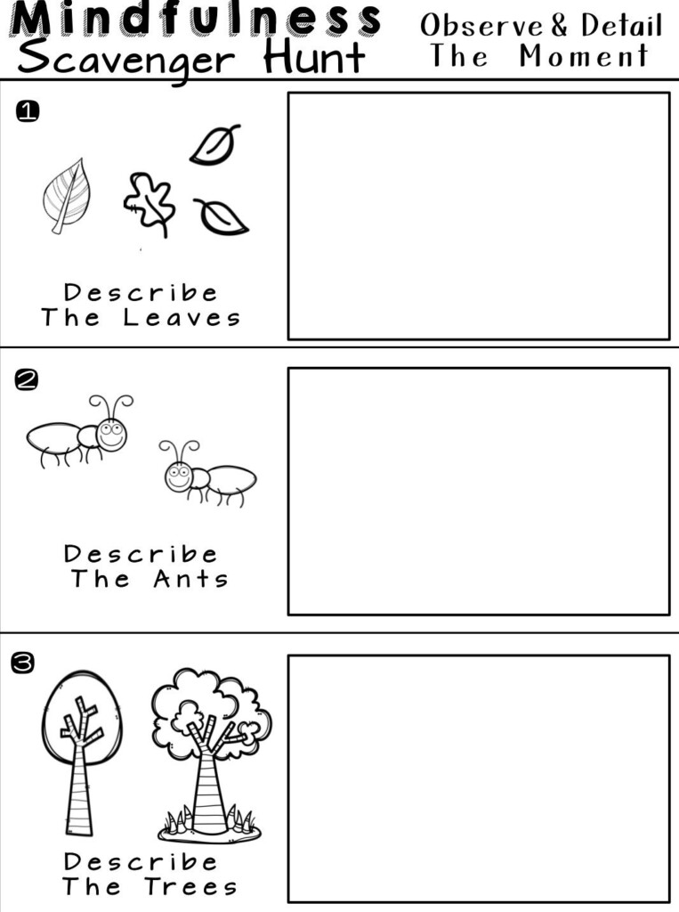 Free Printable Mindfulness Worksheets For Adults Printable Worksheets
