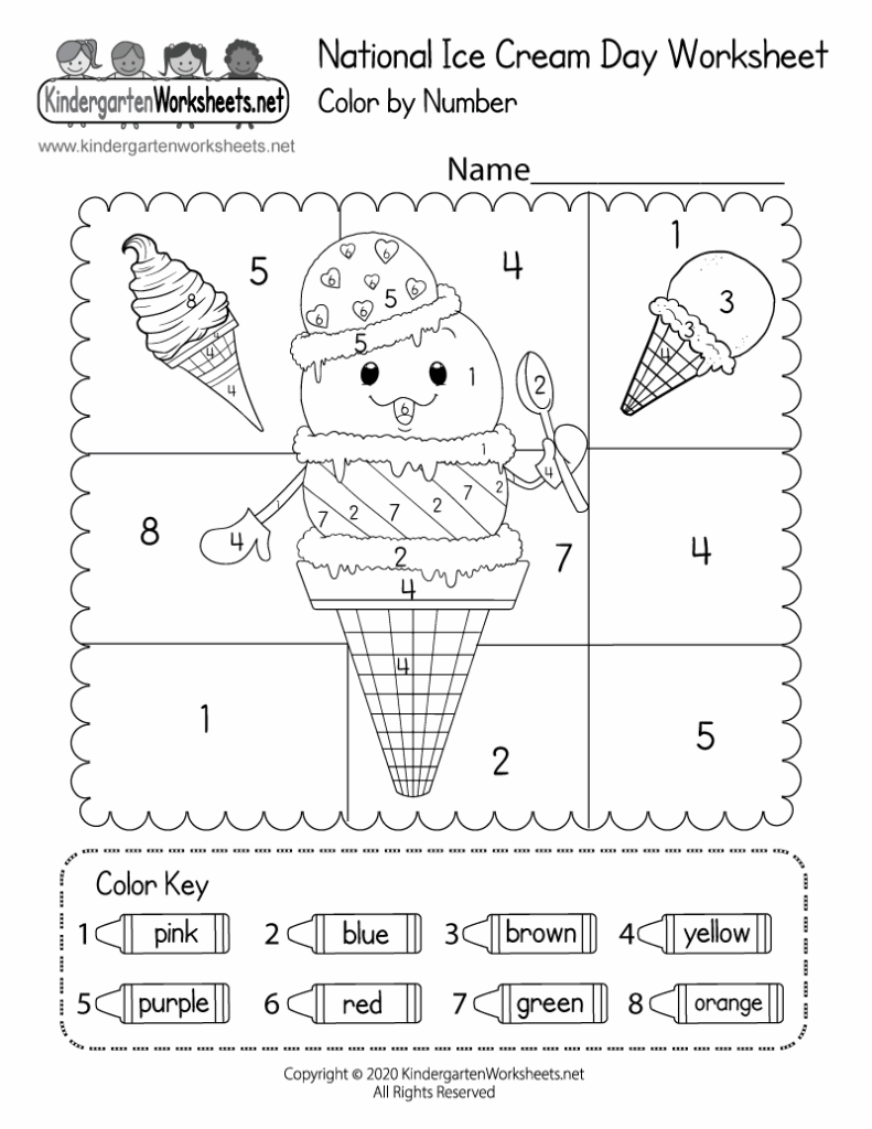 Free Printable National Ice Cream Day Worksheet
