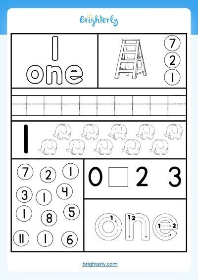 Free Printable Number 1 Worksheets For Kids PDFs Brighterly Free Printable Number 1 Worksheets For Kids PDFs Brighterly