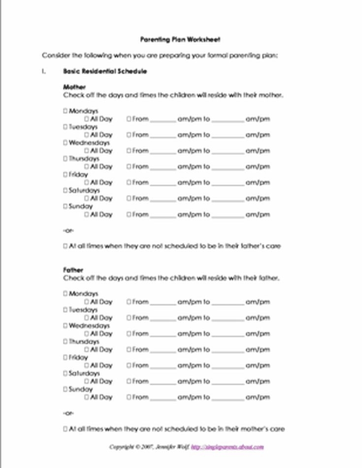 Free Printable Parenting Worksheets Coping Skills Worksheets
