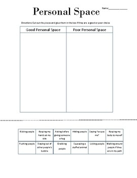 Free Printable Personal Space Worksheets Printable Worksheets