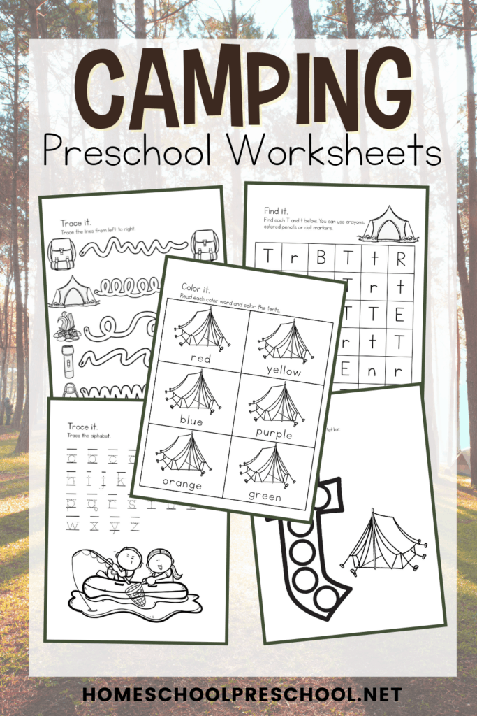 Free Printable Preschool Camping Worksheets
