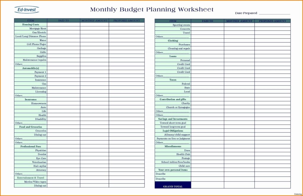 Free Printable Retirement Budget Worksheet Printable Worksheets