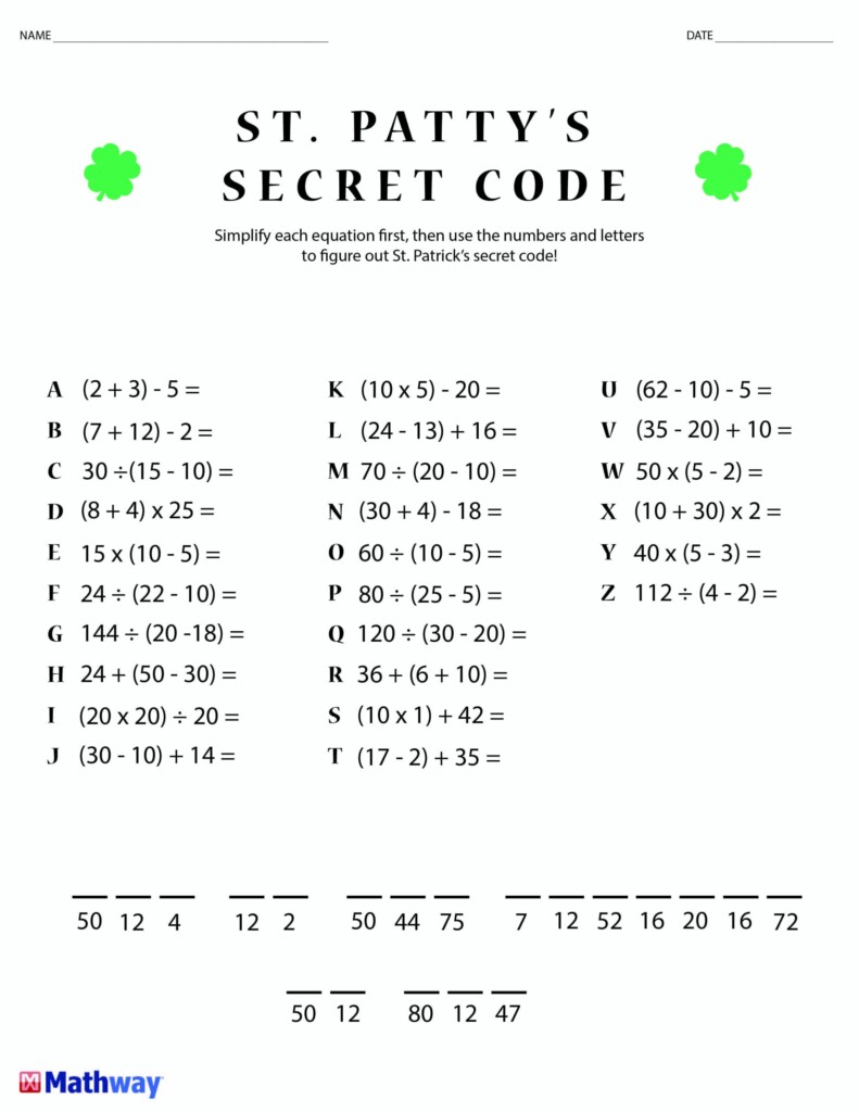 Free Printable Secret Code Worksheets Printable Worksheets