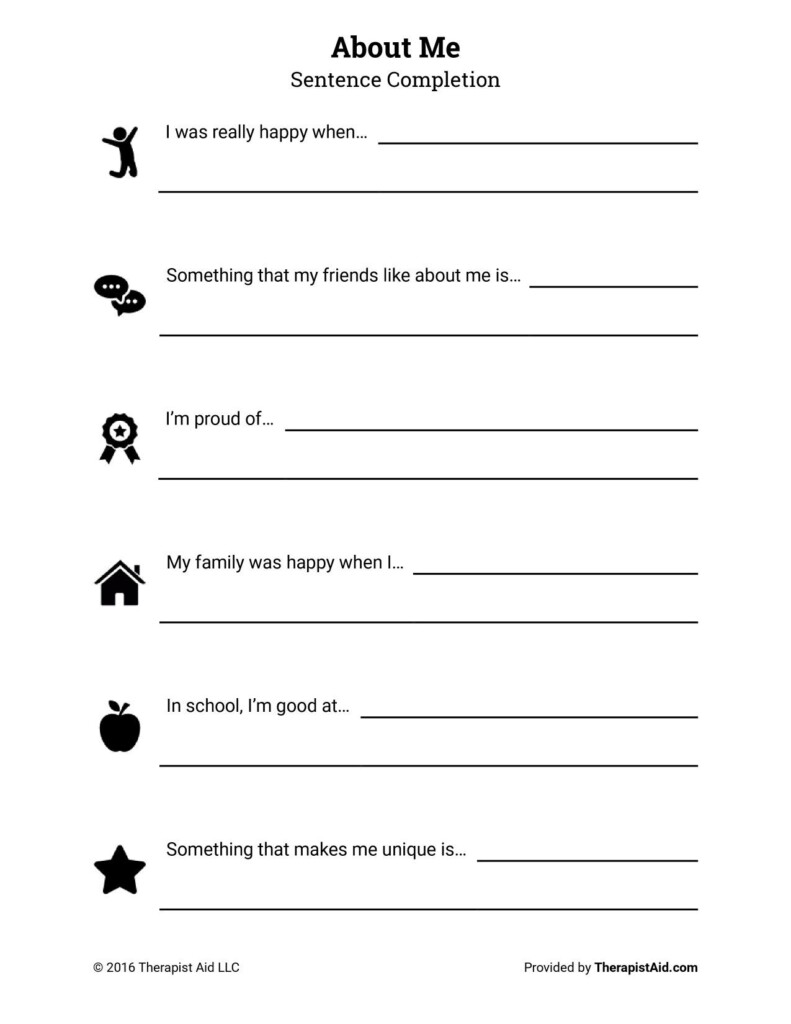 Free Printable Self Esteem Worksheets For Adults Pdf Printable Worksheets