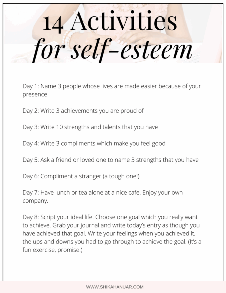 Free Printable Self Esteem Worksheets Printable Worksheets